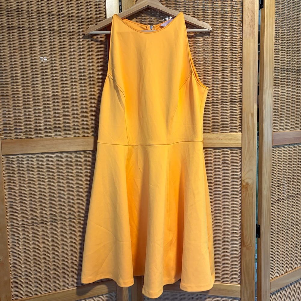 NWT Ted Baker Vibrant Yellow Halter Midi Dress size 4